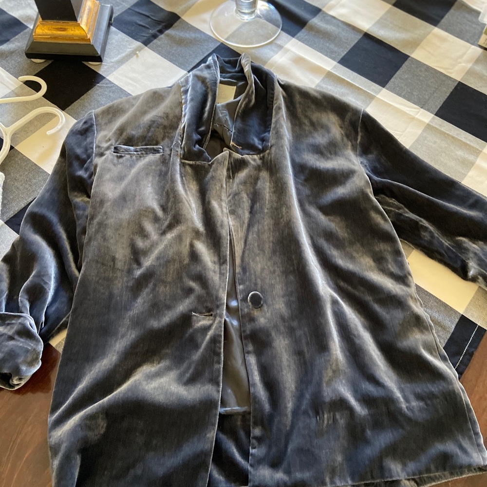 VELVET Slate Blue jacket with belt